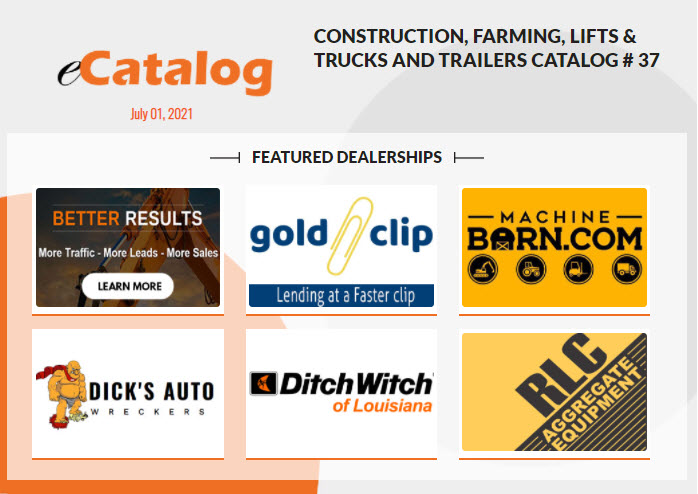Construction, Farming, Lifts & Trucks and Trailers Catalog # 37 - July 01, 2021
