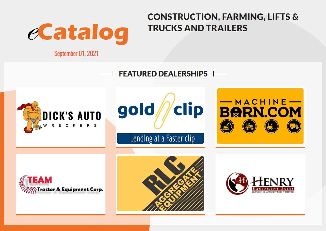 Construction, Farming, Lifts & Trucks and Trailers  Catalog # 39 - September 01, 2021