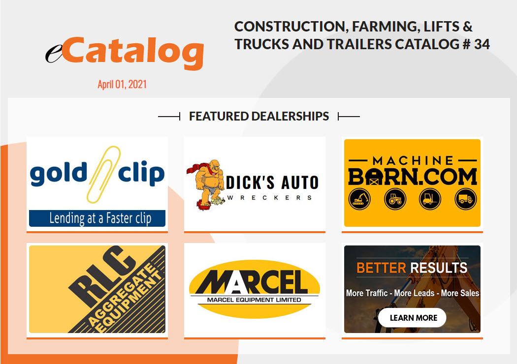 Construction, Farming, Lifts & Trucks and Trailers Catalog # 34 - April 01, 2021
