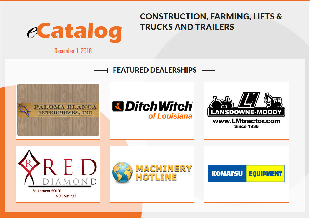 Construction, Farming, Lifts & Trucks and Trailers Catalog # 20 - April 1, 2019
