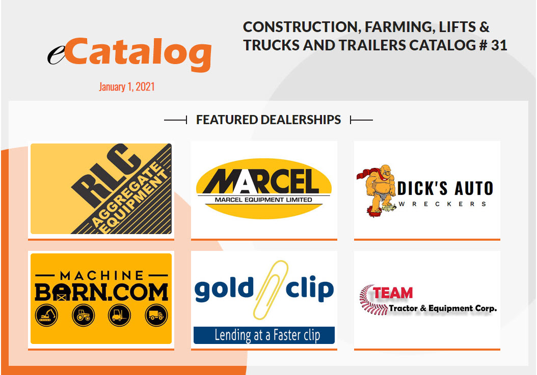Construction, Farming, Lifts & Trucks and Trailers Catalog # 31 - January 1, 2021