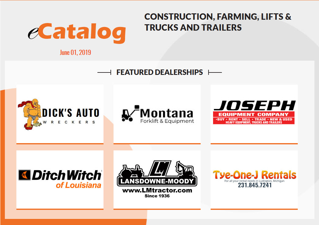 Construction, Farming, Lifts & Trucks and Trailers  Catalog # 22 - June 01, 2019