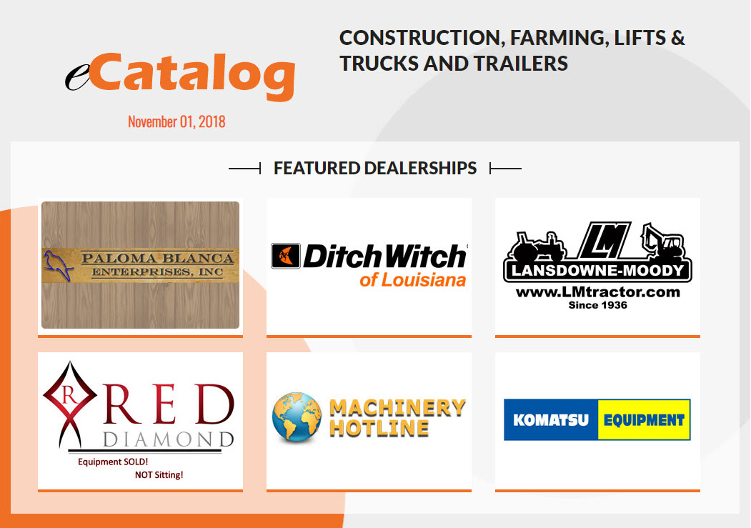 Construction, Farming, Lifts & Trucks and Trailers Catalog # 19 - March 01, 2019