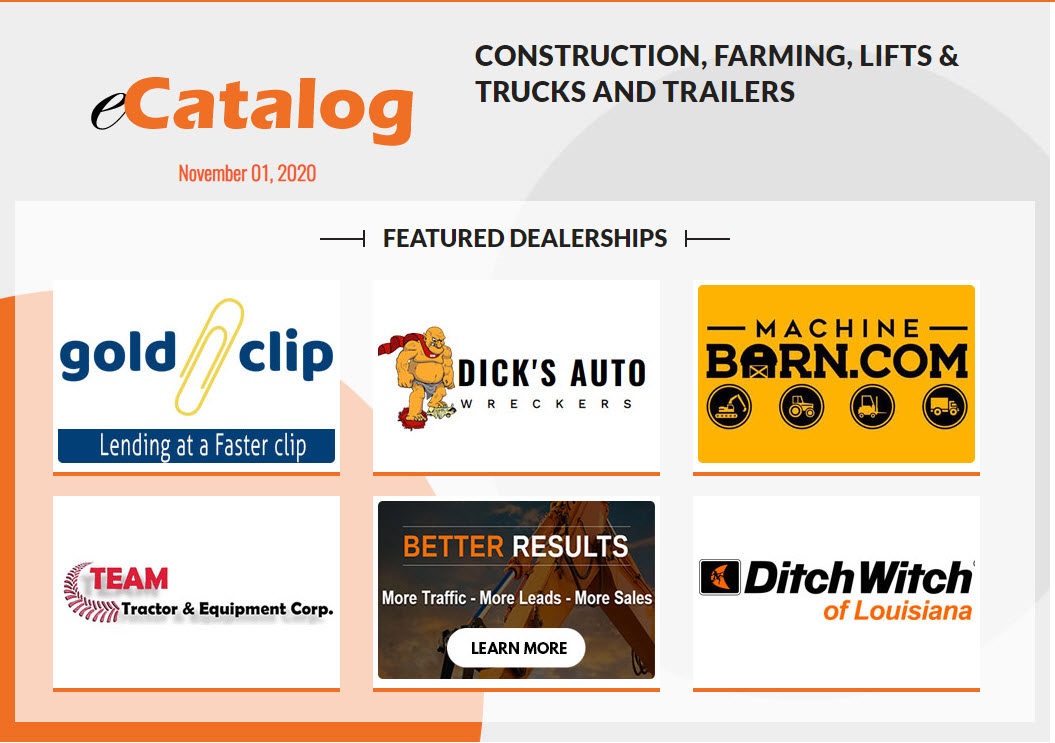 Construction, Farming, Lifts & Trucks and Trailers Catalog # 29 - November 01, 2020
