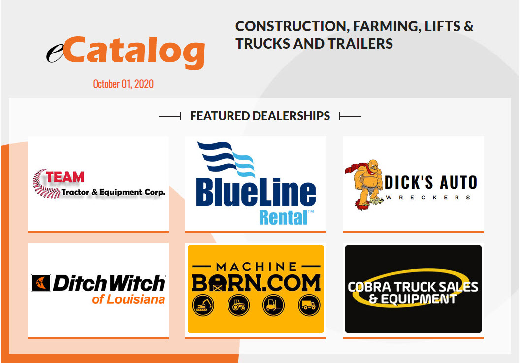 Construction, Farming, Lifts & Trucks and Trailers Catalog # 28 - October 01, 2020