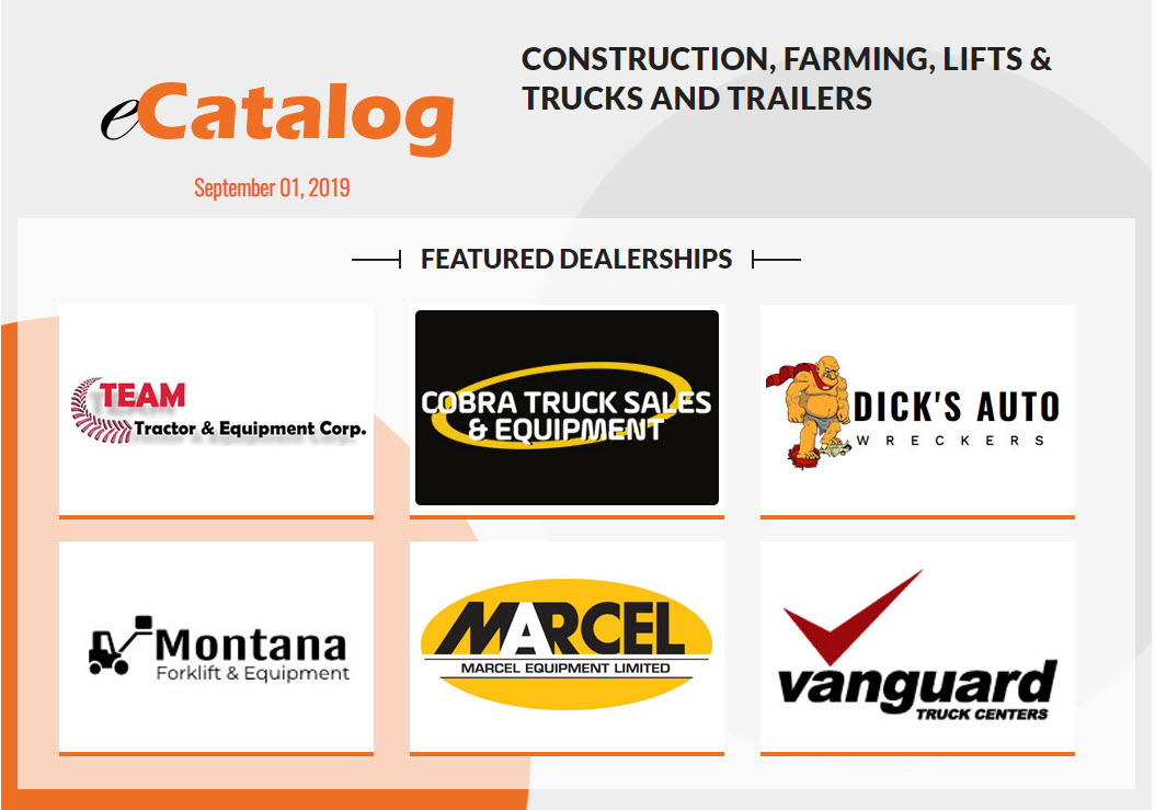 Construction, Farming, Lifts & Trucks and Trailers Catalog # 25 - September 01, 2019