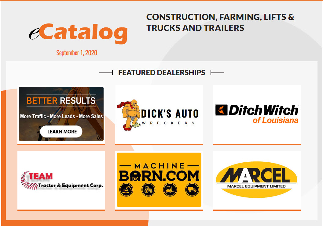 Construction, Farming, Lifts & Trucks and Trailers Catalog # 27 - September 01, 2020